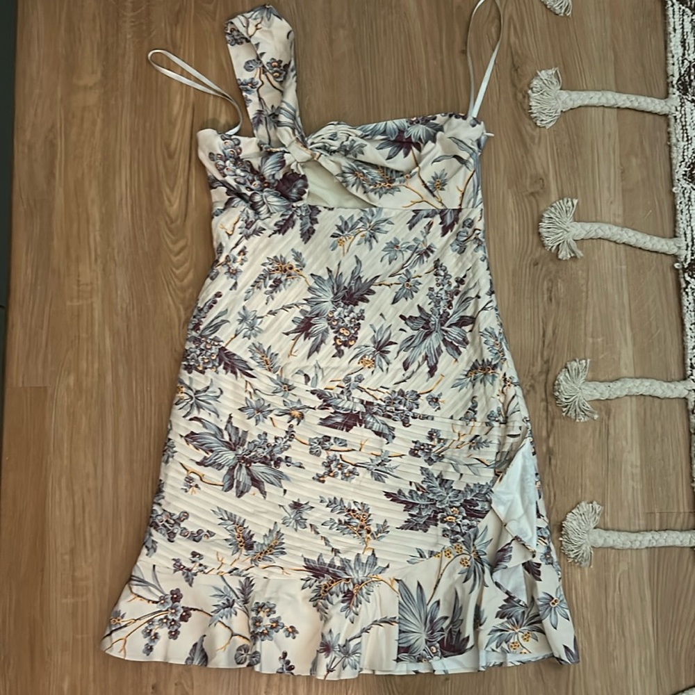 SIR the label Floral Dress in Cream and Purple